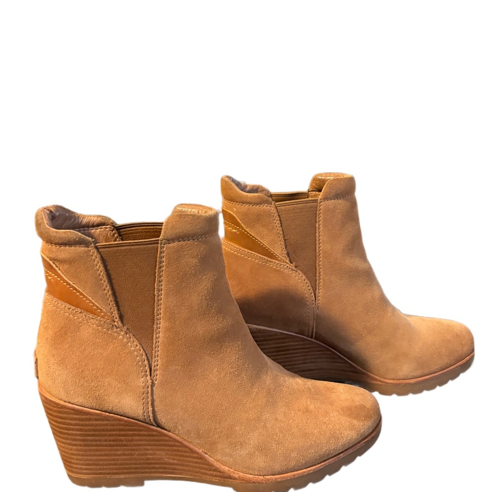 Sorel Tan Wedge Ankle Boots